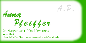 anna pfeiffer business card